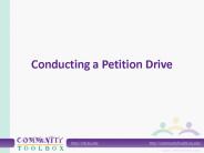 Conducting a Petition Drive