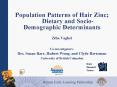 Population Patterns of Hair Zinc Dietary and SocioDemographic Determinants PowerPoint PPT Presentation