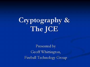 Cryptography