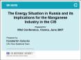 The Energy Situation in Russia and its Implications for the Manganese Industry in the CIS PowerPoint PPT Presentation