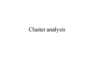 Cluster analysis