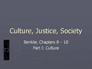 Culture, Justice, Society