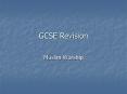 GCSE Revision PowerPoint PPT Presentation
