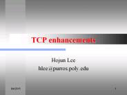 TCP enhancements