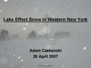 Lake Effect Snow in Western New York