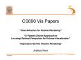 CS690 Vis Papers  PowerPoint PPT Presentation