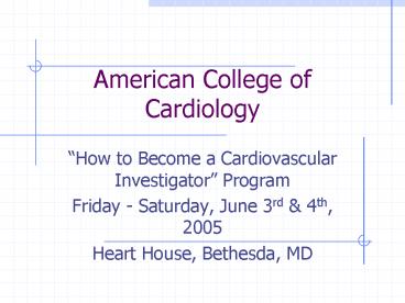 American College of Cardiology