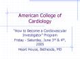 American College of Cardiology PowerPoint PPT Presentation