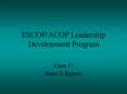 ESCOPACOP Leadership Development Program PowerPoint PPT Presentation