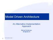 Model Driven Architecture PowerPoint PPT Presentation