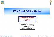 ATLAS and CMS activities
