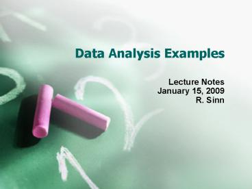 PPT – Data Analysis Examples PowerPoint presentation | free to view ...