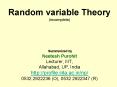 Random variable Theory incomplete PowerPoint PPT Presentation