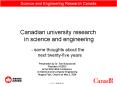Science and Engineering Research Canada PowerPoint PPT Presentation