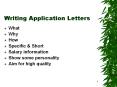 Writing Application Letters PowerPoint PPT Presentation
