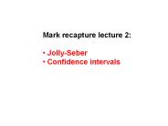 Mark recapture lecture 2: