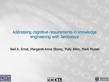 Addressing cognitive requirements in knowledge engineering with Jambalaya