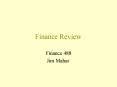 Finance Review PowerPoint PPT Presentation