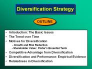 Diversification Strategy