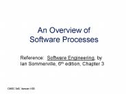 An Overview of Software Processes