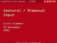 Gestural Bimanual Input