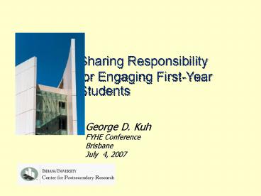 Sharing Responsibility