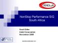NonStop Performance SIG South Africa PowerPoint PPT Presentation