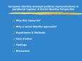 European Identity amongst political representatives in peripheral regions: A Social Identity Perspec PowerPoint PPT Presentation