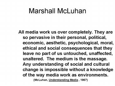 Marshall McLuhan