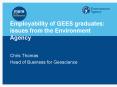 Employability of GEES graduates: issues from the Environment Agency PowerPoint PPT Presentation