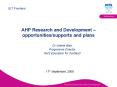 AHP Research and Development opportunitiessupports and plans PowerPoint PPT Presentation