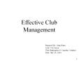 Effective Club Management PowerPoint PPT Presentation