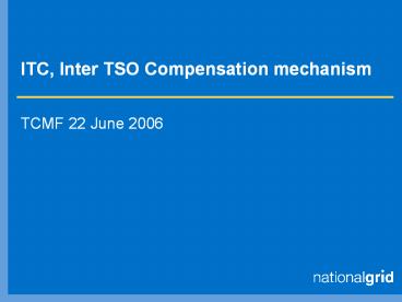 ITC, Inter TSO Compensation mechanism