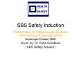 SBS Safety Induction PowerPoint PPT Presentation