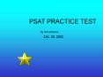 PSAT PRACTICE TEST PowerPoint PPT Presentation