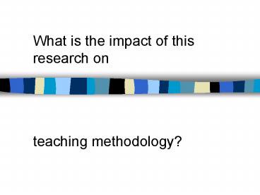 What is the impact of this research on