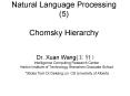 Natural Language Processing 5 Chomsky Hierarchy PowerPoint PPT Presentation
