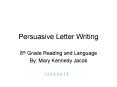 Persuasive Letter Writing PowerPoint PPT Presentation