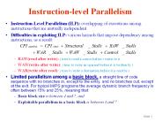 Instruction-level Parallelism