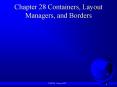 Chapter 28 Containers, Layout Managers, and Borders PowerPoint PPT Presentation