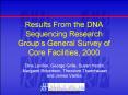 Results From the DNA Sequencing Research Groups General Survey of Core Facilities, 2000 PowerPoint PPT Presentation