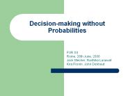 Decision-making without Probabilities