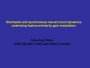 Stochastic and synchronous neural circuit dynamics