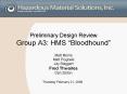 Preliminary Design Review Group A3: HMS  PowerPoint PPT Presentation
