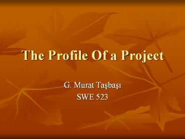 The Profile Of a Project