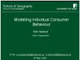 Modelling Individual Consumer Behaviour PowerPoint PPT Presentation
