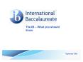 The IB What you should know PowerPoint PPT Presentation