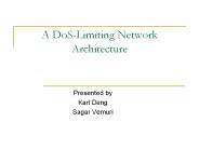 A DoS-Limiting Network Architecture