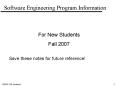 Software Engineering Program Information PowerPoint PPT Presentation
