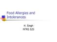 Food Allergies and Intolerances PowerPoint PPT Presentation